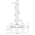 LAMPA WISZĄCA ASTRIFERO 10 metalowa ZŁOTA / KLOSZE SZKLANE BURSZTYNOWE - regulacja wysokości 10xE27 Moosee MOOSEE LAMPA WISZĄCA ASTRIFERO 10 metalowa ZŁOTA / KLOSZE SZKLANE BURSZTYNOWE - regulacja wysokości 10xE27 Moosee MOOSEE