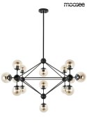 Moosee MOOSEE lampa wisząca ASTRIFERO 15 czarna / bursztynowa - stelaż metalowy, klosze szklane - regulacja wysokości Moosee MOOSEE lampa wisząca ASTRIFERO 15 czarna / bursztynowa - stelaż metalowy, klosze szklane - regulacja wysokości