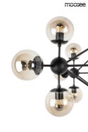 Moosee MOOSEE lampa wisząca ASTRIFERO 15 czarna / bursztynowa - stelaż metalowy, klosze szklane - regulacja wysokości Moosee MOOSEE lampa wisząca ASTRIFERO 15 czarna / bursztynowa - stelaż metalowy, klosze szklane - regulacja wysokości
