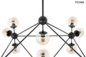 Moosee MOOSEE lampa wisząca ASTRIFERO 15 czarna / bursztynowa - stelaż metalowy, klosze szklane - regulacja wysokości Moosee MOOSEE lampa wisząca ASTRIFERO 15 czarna / bursztynowa - stelaż metalowy, klosze szklane - regulacja wysokości