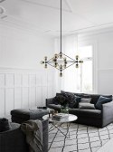 Moosee MOOSEE lampa wisząca ASTRIFERO 15 czarna / bursztynowa - stelaż metalowy, klosze szklane - regulacja wysokości Moosee MOOSEE lampa wisząca ASTRIFERO 15 czarna / bursztynowa - stelaż metalowy, klosze szklane - regulacja wysokości