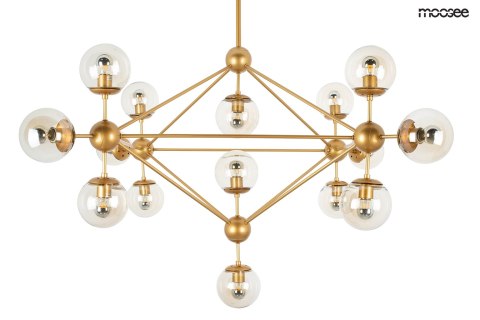 LAMPA WISZĄCA ASTRIFERO 15 ZŁOTA metal / KLOSZE SZKŁO BURSZTYNOWE - stelaż metalowy - REGULACJA WYSOKOŚCI Moosee MOOSEE LAMPA WISZĄCA ASTRIFERO 15 ZŁOTA metal / KLOSZE SZKŁO BURSZTYNOWE - stelaż metalowy - REGULACJA WYSOKOŚCI Moosee MOOSEE