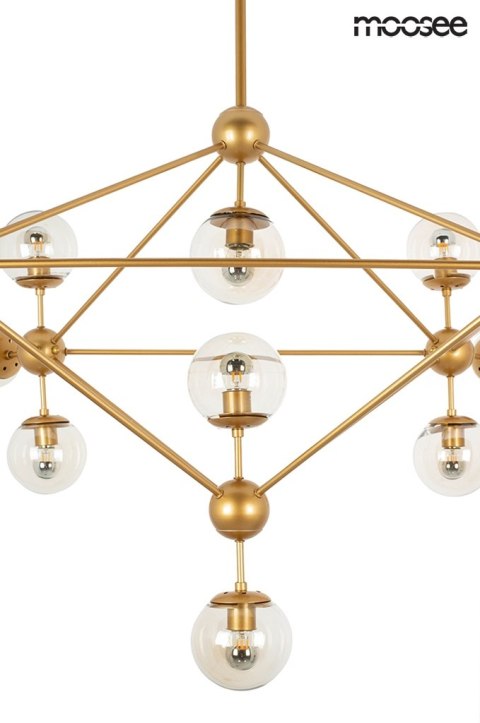 LAMPA WISZĄCA ASTRIFERO 15 ZŁOTA metal / KLOSZE SZKŁO BURSZTYNOWE - stelaż metalowy - REGULACJA WYSOKOŚCI Moosee MOOSEE LAMPA WISZĄCA ASTRIFERO 15 ZŁOTA metal / KLOSZE SZKŁO BURSZTYNOWE - stelaż metalowy - REGULACJA WYSOKOŚCI Moosee MOOSEE