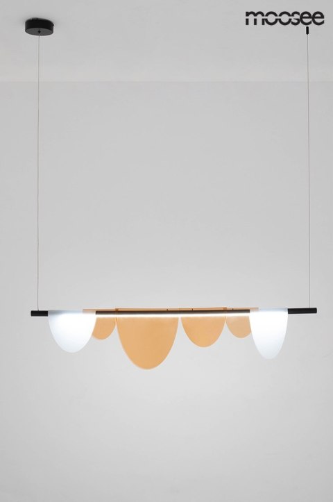 Moosee MOOSEE lampa wisząca LED LAVA czarna stal / klosze bursztynowy akryl zmienna barwa światła Moosee MOOSEE lampa wisząca LED LAVA czarna stal / klosze bursztynowy akryl zmienna barwa światła