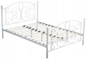 ŁÓŻKO PANAMA 120x200 cm HALMAR łóżko metalowe BIAŁE - ŁOŻE DO SYPIALNI do materaca 120 x 200 cm