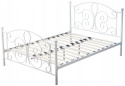 ŁÓŻKO PANAMA 120x200 cm HALMAR łóżko metalowe BIAŁE - ŁOŻE DO SYPIALNI do materaca 120 x 200 cm