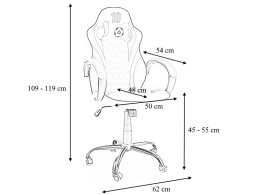 SIGNAL FOTEL OBROTOWY BRAZIL żółty / zielony TILT- krzesło do biurka, ekoskóra, kółka kauczukowe, TILT, max. obciążenie 90kg