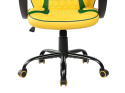 SIGNAL FOTEL OBROTOWY BRAZIL żółty / zielony TILT- krzesło do biurka, ekoskóra, kółka kauczukowe, TILT, max. obciążenie 90kg