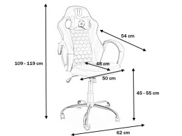 SIGNAL FOTEL OBROTOWY FRANCE granatowy - krzesło biurowe do biurka, kółka kauczukowe, TILT, max. obiąż 90kg gamingowy Gamingowe