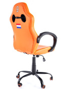 SIGNAL FOTEL OBROTOWY HOLLAND pomarańcz/czarny TILT krzesło do biurka, kółka kauczukowe, max. obciąż 90kg gamingowy Gamingowe