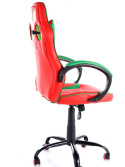 SIGNAL FOTEL OBROTOWY PORTUGAL czerwony / zielony krzesło biurowe do biurka TILT, kółka kauczukowe, do 90kg gamingowy Gamingowe