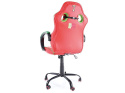 SIGNAL FOTEL OBROTOWY PORTUGAL czerwony / zielony krzesło biurowe do biurka TILT, kółka kauczukowe, do 90kg gamingowy Gamingowe