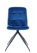 SIGNAL KRZESŁO TEXO VELVET CZARNY STELAŻ/GRANATOWE BLUVEL 86 - tapicerowane krzesło do jadalni, salonu SIGNAL KRZESŁO TEXO VELVET CZARNY STELAŻ/GRANATOWE BLUVEL 86 - tapicerowane krzesło do jadalni, salonu