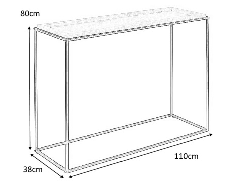 SIGNAL ŁAWA KONSOLKA MERIDA C MDF + OKLEINA DĄB/CZARNY METAL 110X38 SIGNAL ŁAWA KONSOLKA MERIDA C MDF + OKLEINA DĄB/CZARNY METAL 110X38