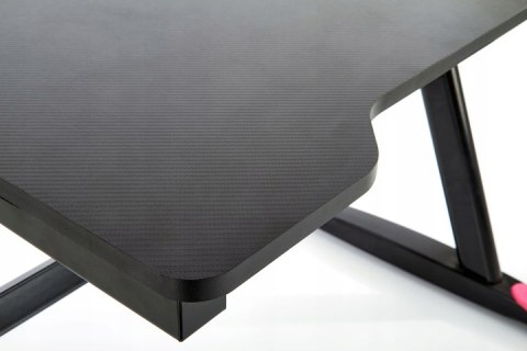 Halmar B40 biurko gamingowe czarny / czerwony oświetlenie LED MDF okleinowany / stal malowana proszkowo 100x60 Halmar B40 biurko gamingowe czarny / czerwony oświetlenie LED MDF okleinowany / stal malowana proszkowo 100x60