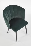 Halmar K386 krzesło do jadalni ciemny zielony tkanina / stal malowana