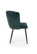 Halmar K386 krzesło do jadalni ciemny zielony tkanina / stal malowana