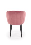 Halmar K386 krzesło do jadalni różowy tkanina / stelaż stal czarny