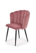 Halmar K386 krzesło do jadalni różowy tkanina / stelaż stal czarny