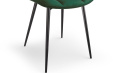 Halmar K417 krzesło ciemny zielony tkanina - velvet / stal malowana proszkowo Halmar K417 krzesło ciemny zielony tkanina - velvet / stal malowana proszkowo