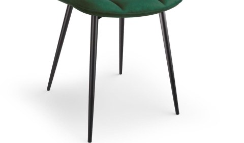 Halmar K417 krzesło ciemny zielony tkanina - velvet / stal malowana proszkowo Halmar K417 krzesło ciemny zielony tkanina - velvet / stal malowana proszkowo