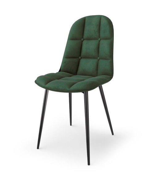 Halmar K417 krzesło ciemny zielony tkanina - velvet / stal malowana proszkowo Halmar K417 krzesło ciemny zielony tkanina - velvet / stal malowana proszkowo