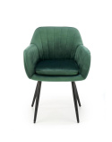 Halmar K429 krzesło do jadalni ciemny zielony tkanina velvet / stal Halmar K429 krzesło do jadalni ciemny zielony tkanina velvet / stal