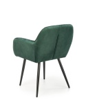 Halmar K429 krzesło do jadalni ciemny zielony tkanina velvet / stal Halmar K429 krzesło do jadalni ciemny zielony tkanina velvet / stal