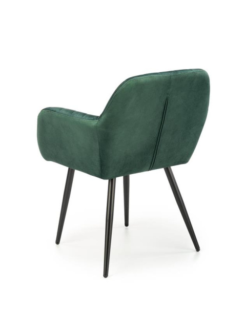 Halmar K429 krzesło do jadalni ciemny zielony tkanina velvet / stal Halmar K429 krzesło do jadalni ciemny zielony tkanina velvet / stal