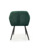 Halmar K429 krzesło do jadalni ciemny zielony tkanina velvet / stal