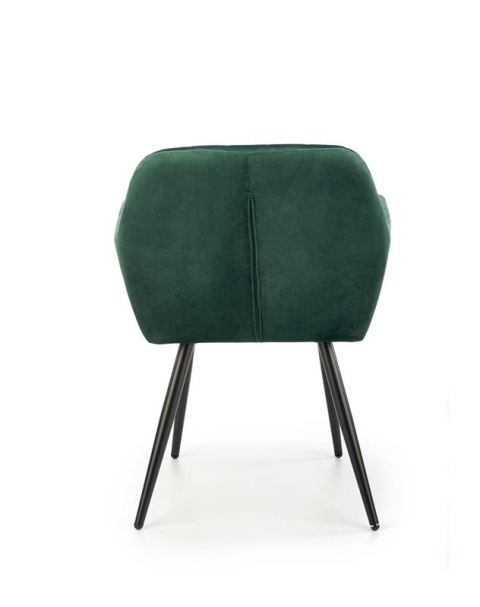 Halmar K429 krzesło do jadalni ciemny zielony tkanina velvet / stal Halmar K429 krzesło do jadalni ciemny zielony tkanina velvet / stal