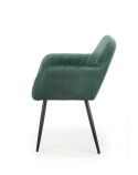 Halmar K429 krzesło do jadalni ciemny zielony tkanina velvet / stal Halmar K429 krzesło do jadalni ciemny zielony tkanina velvet / stal