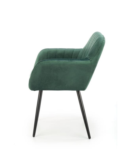 Halmar K429 krzesło do jadalni ciemny zielony tkanina velvet / stal Halmar K429 krzesło do jadalni ciemny zielony tkanina velvet / stal