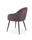Halmar K440 krzesło do jadalni ciemny popiel/niebieski tkanina velvet / stal malowana Halmar K440 krzesło do jadalni ciemny popiel/niebieski tkanina velvet / stal malowana