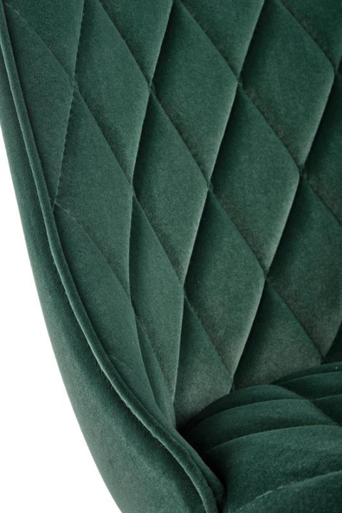 Halmar K450 krzesło ciemny zielony tkanina velvet / stal malowana Halmar K450 krzesło ciemny zielony tkanina velvet / stal malowana