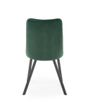Halmar K450 krzesło ciemny zielony tkanina velvet / stal malowana