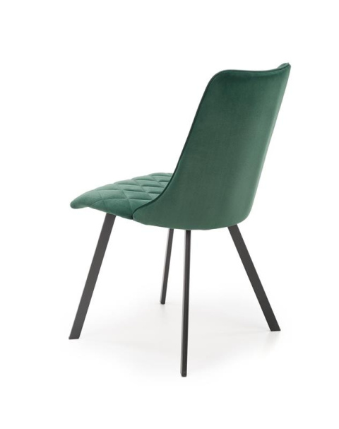 Halmar K450 krzesło ciemny zielony tkanina velvet / stal malowana Halmar K450 krzesło ciemny zielony tkanina velvet / stal malowana