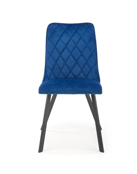 Halmar K450 krzesło granatowy tkanina velvet / stal malowana Halmar K450 krzesło granatowy tkanina velvet / stal malowana