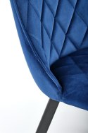 Halmar K450 krzesło granatowy tkanina velvet / stal malowana Halmar K450 krzesło granatowy tkanina velvet / stal malowana