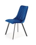 Halmar K450 krzesło granatowy tkanina velvet / stal malowana Halmar K450 krzesło granatowy tkanina velvet / stal malowana