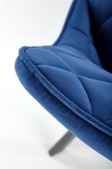 Halmar K450 krzesło granatowy tkanina velvet / stal malowana Halmar K450 krzesło granatowy tkanina velvet / stal malowana