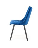 Halmar K450 krzesło granatowy tkanina velvet / stal malowana Halmar K450 krzesło granatowy tkanina velvet / stal malowana