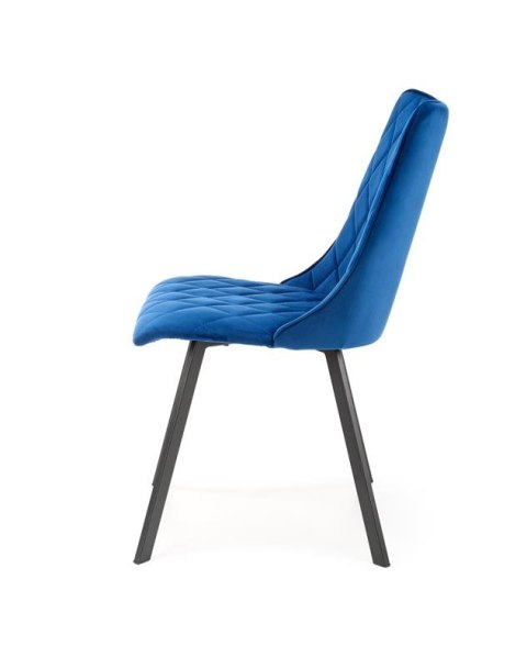 Halmar K450 krzesło granatowy tkanina velvet / stal malowana Halmar K450 krzesło granatowy tkanina velvet / stal malowana