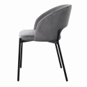 Halmar K455 krzesło popielaty tkanina velvet / stelaż czarny Halmar K455 krzesło popielaty tkanina velvet / stelaż czarny