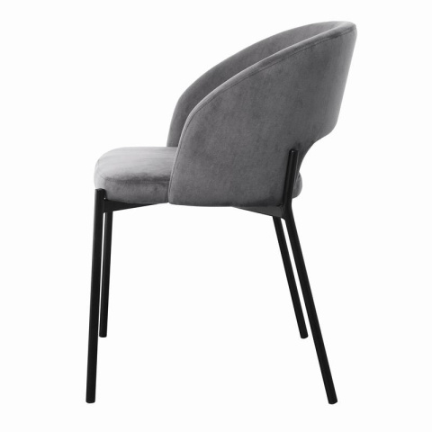 Halmar K455 krzesło popielaty tkanina velvet / stelaż czarny Halmar K455 krzesło popielaty tkanina velvet / stelaż czarny
