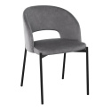 Halmar K455 krzesło popielaty tkanina velvet / stelaż czarny Halmar K455 krzesło popielaty tkanina velvet / stelaż czarny