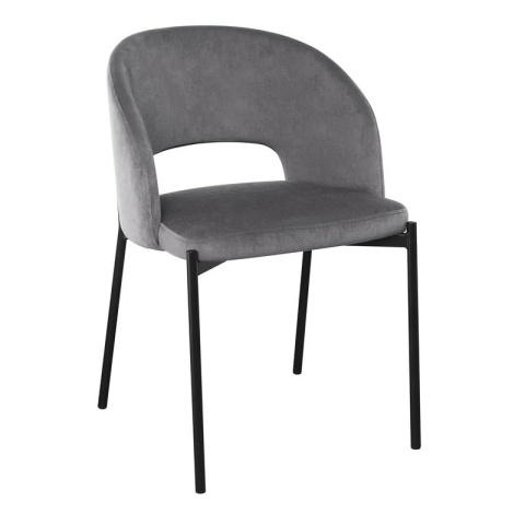Halmar K455 krzesło popielaty tkanina velvet / stelaż czarny Halmar K455 krzesło popielaty tkanina velvet / stelaż czarny
