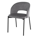 Halmar K455 krzesło popielaty tkanina velvet / stelaż czarny Halmar K455 krzesło popielaty tkanina velvet / stelaż czarny