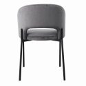 Halmar K455 krzesło popielaty tkanina velvet / stelaż czarny Halmar K455 krzesło popielaty tkanina velvet / stelaż czarny
