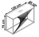Halmar KN4 konsolka, stelaż stal chromowana - srebrny, szkło - dymiony 120x40 Halmar KN4 konsolka, stelaż stal chromowana - srebrny, szkło - dymiony 120x40